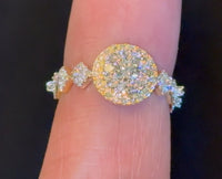 
              10K YELLOW GOLD 1 CARAT REAL DIAMOND ENGAGEMENT RING WEDDING RING BRIDAL
            