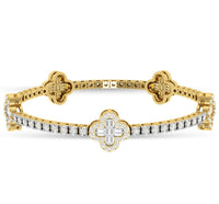 
              10K YELLOW GOLD 1.50 CARAT NATURAL DIAMOND 7 INCHES 9 MM WOMEN BRACELET
            