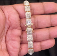 
              10K YELLOW GOLD 6 CARAT REAL DIAMOND 25.05 GRAMS 8 MM 8 INCHES BRACELET
            