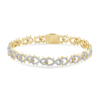 
              10K YELLOW GOLD 2.75 CARAT REAL DIAMONDS 8.50 INCHES 9 MM 22.36 GRAM GOLD BRACELET
            