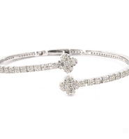 
              10K WHITE GOLD 2 CARAT REAL DIAMOND 15 GRAMS GOLD BRACELET BANGLE
            