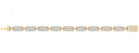 
              10K YELLOW GOLD 6 CARAT REAL DIAMOND 21.29 GRAMS 8 INCHES 20 MM CROSS BRACELET
            