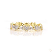 
              10K YELLOW GOLD 4.50 CARAT 25.06 GRAMS NATURAL DIAMOND 7 INCHES 10 MM WOMEN HEART BRACELET
            