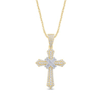 
              10K YELLOW GOLD 2 CARAT 2 INCHES REAL DIAMOND MEN CROSS JESUS PENDANT CHARM CROSS
            