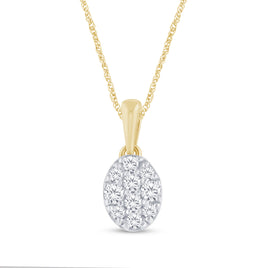 10K YELLOW GOLD .30 CARAT REAL DIAMOND PENDANT