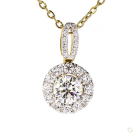 14K YELLOW GOLD 1.58 CARAT CERTIFIED LAB GROWN DIAMOND PENDANT