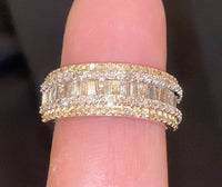 
              10K SOLID YELLOW GOLD 2 CARAT REAL DIAMOND ENGAGEMENT RING WEDDING PINKY BAND
            