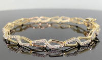 
              10K YELLOW GOLD .85 CARAT REAL DIAMOND 7 INCHES 5MM BRACELET
            