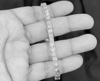 
              .40 CARAT NATURAL DIAMONDS STERLING SILVER FANOOK 1 ROW LINK TENNIS BRACELET - 8.50 INCHES
            