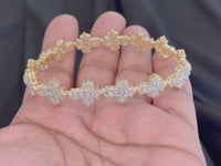 
              10K YELLOW GOLD 2.50 CARAT NATURAL DIAMOND 16.75 GRAMS 8 INCHES 12 MM BRACELET
            