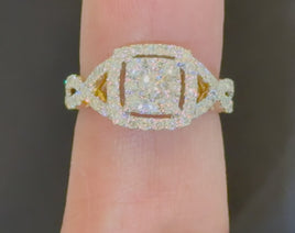 10K YELLOW GOLD 1.50 CARAT WOMEN DIAMOND ENGAGEMENT WEDDING ANNIVERSSARY RING