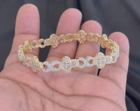 
              10K YELLOW GOLD 3 CARAT NATURAL DIAMOND 16.19 GRAMS 8 INCHES 10 MM BRACELET
            