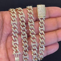 
              10K YELLOW GOLD 17 CARAT REAL DIAMOND 9MM 22 INCHES 63.53 GRAMS GOLD CUBAN & GUCCI LINK CHAIN NECKLACE
            