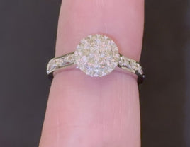 .50 CARAT NATURAL DIAMOND STERLING SILVER ENGAGEMENT BRIDAL WEDDING RING