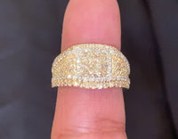 
              10K SOLID YELLOW GOLD 2 CARAT REAL DIAMOND ENGAGEMENT RING WEDDING PINKY BAND
            