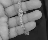 
              .40 CARAT NATURAL DIAMONDS STERLING SILVER FANOOK 1 ROW LINK TENNIS BRACELET - 8.50 INCHES
            