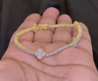 
              10K YELLOW GOLD 1.50 CARAT NATURAL DIAMOND 7 INCHES 9 MM WOMEN BRACELET
            