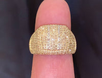 
              10K SOLID YELLOW GOLD 2 CARAT REAL DIAMOND ENGAGEMENT RING WEDDING PINKY BAND
            