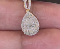 
              14K YELLOW GOLD 1.71 CARAT PEAR CERTIFIED LAB GROWN DIAMOND PENDANT
            