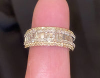 
              10K SOLID YELLOW GOLD 2 CARAT REAL DIAMOND ENGAGEMENT RING WEDDING PINKY BAND
            