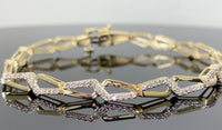 
              10K YELLOW GOLD .85 CARAT REAL DIAMOND 7 INCHES 5MM BRACELET
            