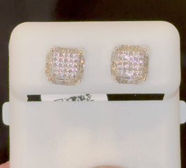 10K YELLOW GOLD .40 CARAT NATURAL DIAMONDS 7 MM EARRINGS STUDS