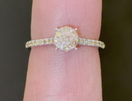 .50 CARAT NATURAL DIAMOND STERLING SILVER ENGAGEMENT BRIDAL WEDDING RING