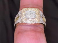 
              10K SOLID YELLOW GOLD .75 CARAT REAL DIAMOND ENGAGEMENT RING WEDDING PINKY BAND
            