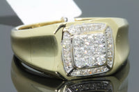 
              10K YELLOW GOLD .50 CARAT MENS REAL DIAMOND ENGAGEMENT WEDDING PINKY RING BAND
            