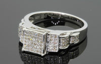 
              .50 CARAT 100% GENUINE DIAMONDS WOMEN STERLING SILVER ENGAGEMENT WEDDING RING
            