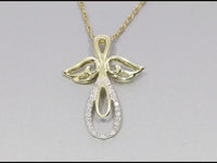 
              10K YELLOW GOLD .06 CARAT DIAMOND CROSS PENDANT
            