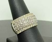 
              10K YELLOW GOLD 4.25 CARAT MENS REAL DIAMOND ENGAGEMENT WEDDING PINKY RING BAND
            