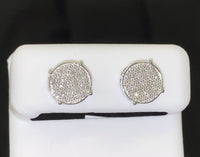 
              10K WHITE GOLD .30 CARAT 9 MM 100% GENUINE DIAMONDS MENS/WOMENS EARRING STUDS
            