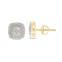 
              10K YELLOW GOLD 1.25 CARAT MENS WOMENS 10MM 100% GENUINE DIAMONDS EARRING STUDS
            