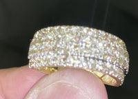 
              10K YELLOW GOLD 2.50 CARAT MENS REAL DIAMOND ENGAGEMENT WEDDING PINKY RING BAND
            